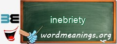 WordMeaning blackboard for inebriety